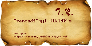 Trencsényi Miklós névjegykártya